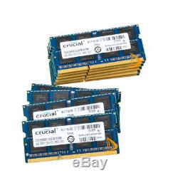 10PCS For Crucial 4GB 2RX8 PC3-10600S DDR3 1333Mhz SODIMM Laptop Memory RAM #&