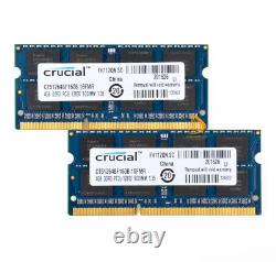 10PCS For Crucial 4GB 2RX8 PC3L-12800S DDR3 1600Mhz 204Pin Laptop Memory RAM @dd