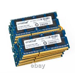 10PCS Laptop Memory RAM Crucial 4GB 2RX8 PC3-12800S DDR3 1600Mhz CL11 SODIMM &DD