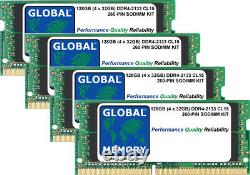 128GB (4x32GB) DDR4 2133MHz PC4-17000 260-PIN SODIMM MEMORY RAM KIT FOR LAPTOPS