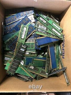 15 lb Lot of Computer Laptop Desktop Ram Memory, For Scrap Gold Recovery