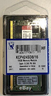16 GB DDR4 Kingston Memory Laptop Ram KCP424SD8/16 2400Mhz Brand New sealed