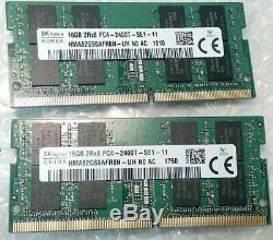 2x 16GB CRUCIAL HYNIX HMA82GS6AFR8N-UH PC4-2400T laptop DDR4 RAM memory