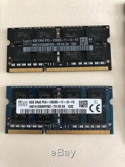 2x 8GB DDR3 PC3-12800s, And x 8x 8GB DDR3 Pc3L-12800s Laptop Memory, RAM