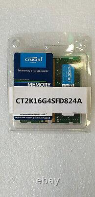 32GB Crucial 2x 16GB DDR4 DDR4-2400 PC4-19200 SO-DIMM Laptop Memory RAM cl17 1.2