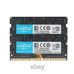 32GB Crucial 2x16GB 2RX8 DDR4-2666V PC4-21300 1.2V SO-DIMM Laptop Memory RAM &FF
