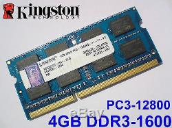 4GB DDR3-1600 PC3-12800 KINGSTON HP536727-H41-ELD 1600 1333Mhz LAPTOP RAM MEMORY