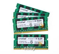 4pcs Crucial 4GB 2Rx8 PC2-5300S DDR2 667Mhz 200Pin RAM Memory Laptop SO-DIMM@