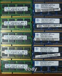 50 x 4GB DDR3 PC3 10600s Laptop Notebook Memory Ram SODIMM Job Lot All Tested