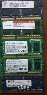 50 x 4GB DDR3 PC3 10600s Laptop Notebook Memory Ram SODIMM Job Lot All Tested