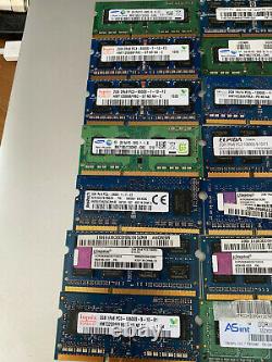 56GB JOBLOT OF 28 X 2GB DDR3 PC3 PC3L STICKS Laptop SODIMM RAM Memory 204-Pin