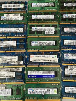 56GB JOBLOT OF 28 X 2GB DDR3 PC3 PC3L STICKS Laptop SODIMM RAM Memory 204-Pin