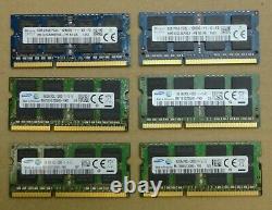 6 x 8GB Samsung, SK Hynix DDR3L-12800S 1600MHz Laptop SODIMM Memory Modules