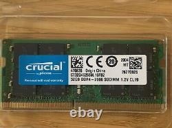 64GB Crucial / Micron (2 x 32GB) 2666 DDR4 Sodimm Laptop NAS Or PC Ram Memory