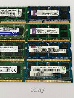 64GB JOBLOT OF 16 X 4GB DDR3 PC3 PC3L STICKS Laptop SODIMM RAM Memory 204-Pin