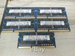 65 sticks 260gb (65 X 4GB) LAPTOP MEMORY RAM DDR3 PC3-12800S HYNIX ETC BRANDS