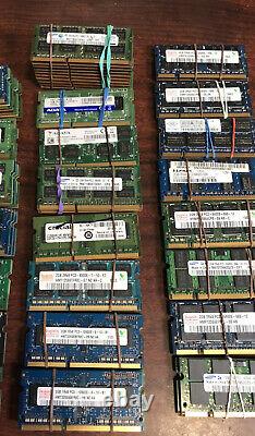 69pc Assorted Lot PC3 PC3L Laptop Memory RAM Various Speeds FREE SHIP