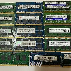 76GB JOBLOT OF 19 X 4GB DDR3 PC3 PC3L STICKS Laptop SODIMM RAM Memory 204-Pin