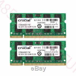 8GB 2x 4GB PC2-5300S DDR2 667MHz 200Pin SODIMM Laptop Memory RAM For Crucial UK
