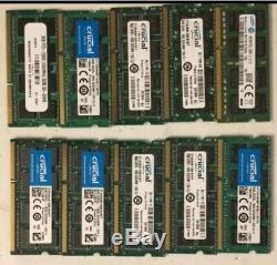 8gb. Laptop Memory Ram DDR3. Samsung/Micron/Kingston. Mixed Lot Of 10. Used