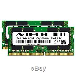 A-Tech 32GB 2x 16GB DDR4 2666 MHz PC4-21300 Laptop SODIMM 260pin 2rx8 Memory RAM
