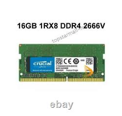 CPU Crucial 2PCS 16GB 1RX8 DDR4 PC4-2666V PC4-21300S SO-DIMM Laptop Memory RAM #