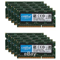 Crucial 10X 4GB PC3L 12800 2RX8 DDR3L 1600MHz Laptop Memory RAM For Upgrade &New