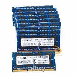 Crucial 10x 8GB 2Rx8 PC3L-12800S SODIMM RAM Laptop Memory Intel DDR3L 1600Mhz @D