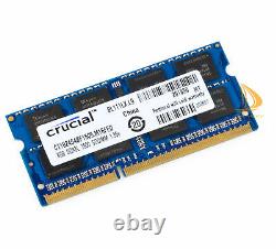 Crucial 10x 8GB 2Rx8 PC3L-12800S SODIMM RAM Laptop Memory Intel DDR3L 1600Mhz @D