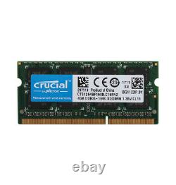 Crucial 16G 8G 4GB 1.35V PC3L-12800S DDR3L 1600MHz Laptop Memory RAM SODIMM LOT