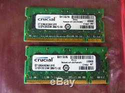 Crucial 2GB DDR2 Laptop RAM Memory 2 X 1GB DDR2 667 SODIMM PC2-5300 200pin RAM