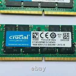 Crucial 32 GB DDR4 PC4-17000 2133MHz Laptop Memory Ram Modules Upgrade