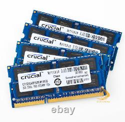 Crucial 4x 8GB 2Rx8 PC3L-12800S SODIMM RAM Laptop Memory Intel DDR3L 1600Mhz @DD