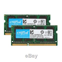 Crucial 8GB 16GB Laptop Notebook Memory Ram DDR3 PC3 12800 1600MHz 204pin LOT