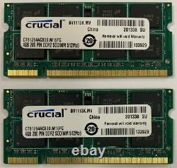 Crucial 8GB 2 X 4GB PC2-6400s DDR2-800 200pin SODIMM Laptop Memory RAM Upgrade 3