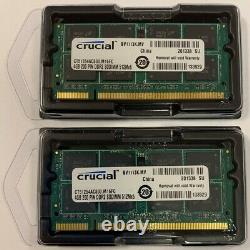 Crucial 8GB 2 X 4GB PC2-6400s DDR2-800 200pin SODIMM Laptop Memory RAM Upgrade 3