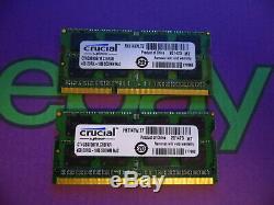 Crucial 8GB 2 X 4GB PC3L 1066 8500 DDR3L Sodimm Mac Laptop RAM Memory 2x4096MB