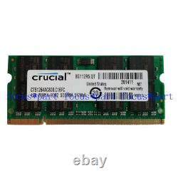 Crucial 8GB 2X 4GB DDR2 PC2-6400 800MHZ 200pin Laptop Memory Sodimm Ram Non-ECC