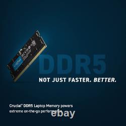 Crucial RAM 64GB Kit (2X32Gb) DDR5 4800Mhz CL40 Laptop Memory CT2K32G48C40S5