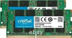 Crucial RAM CT2K16G4SFRA32A 32GB Kit (2x16GB) DDR4 3200 MHz CL22 Laptop Memory