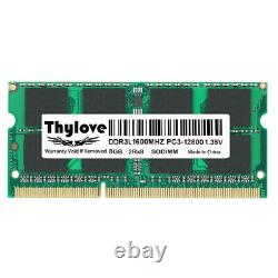 DDR3L 8GB 4GB 2GB PC3L-12800S 1333 1600Mhz SODIMM Laptop Memory RAM 1.35V Lot