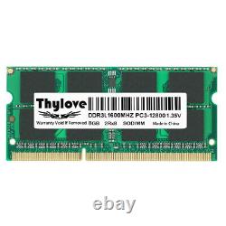 DDR3L 8GB 4GB 2GB PC3L-12800S 1333 1600Mhz SODIMM Laptop Notebook Memory RAM Lot