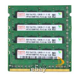 For Hynix 4x 8GB 1Rx8 PC3L-12800S DDR3 1600MHz 204PIN SODIMM Laptop Memory RAM