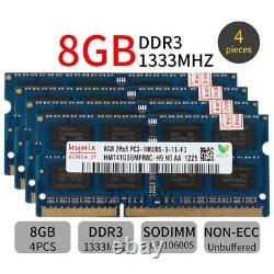 Hynix 32GB 16GB 8GB DDR3 1333MHz PC3-10600S 204Pin SODIMM Laptop Memory SDRAM UK