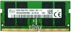 Hynix 32GB DDR4 SODIMM 2666 MHz PC4-21300 Laptop Memory RAM HMAA4GS6MJR8N-VK