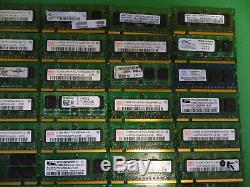 Job Lot 50 x Laptop RAM Memory DDR2 512MB 1GB 5300 4200 scrap gold (8)