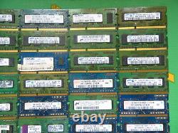 Job Lot 50 x Laptop RAM Memory DDR3 1GB 8500 1066 MHz Scrap Gold (R5)
