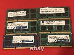 Joblot 6x 8Gb Laptop /PC ram DDR3 1600 Mixed Brands All Tested Works Fine
