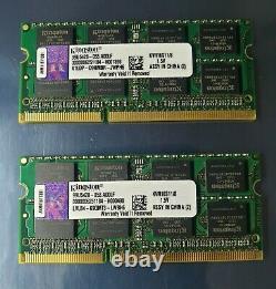 Kingston 16GB 2X8GB DDR3 2RX8 1600MHz PC3-12800S 204pin Laptop Memory RAM