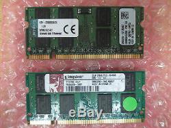 Kingston 4GB (2 x 2GB Single Sticks) PC2-6400 666 DDR2 Sodimm Laptop RAM Memory